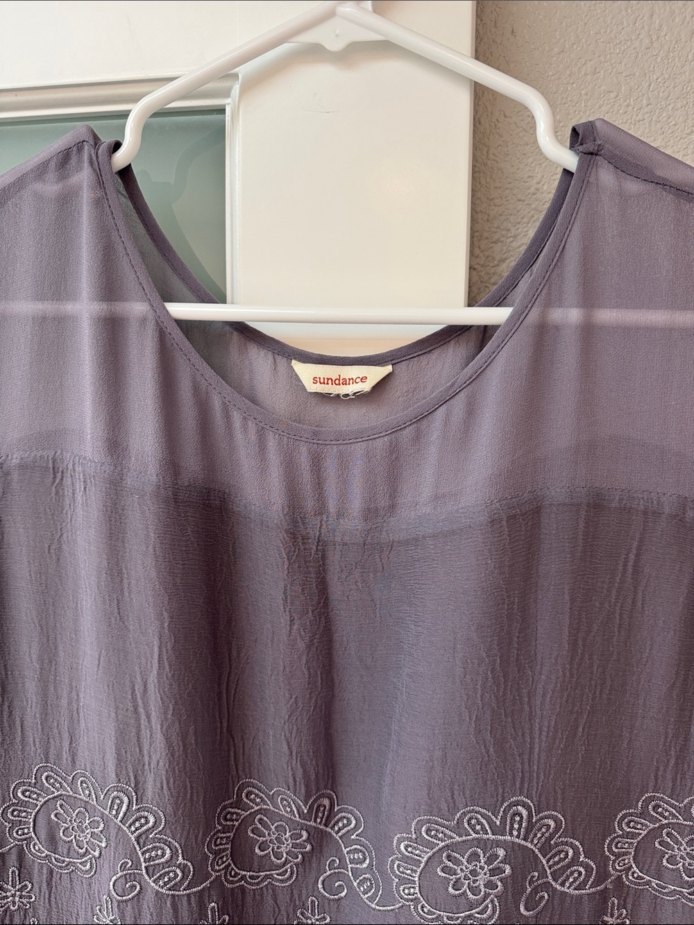 sundance boutique lilac embroidered midi dress - Picture 2 of 4